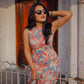 NOZ2TOZ Women's leaf Printed Knee Length Co-ords Set - Swadesiicart