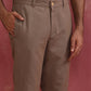 trueBrowns Men's Grey Cotton Twill Pants | Swadesiicart