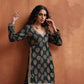 trueBrowns Green Foil Print Sharara Set | Swadesiicart