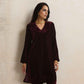 trueBrowns Purple Velvet Kurta Co-ord Set - Swadesiicart