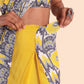 trueBrowns Yellow Muslin Ikat Ready to Wear Saree | Swadesiicart