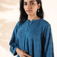 trueBrowns Blue Cotton Dobby Yoke Co-ord Set - Swadesiicart