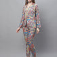 Jainish Women's WoDigital Printed Crop Top and Jacket Set - Multi - Swadesiicart