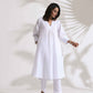 trueBrowns White Slub Kurta Set | Swadesiicart