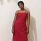 trueBrowns Maroon Cotton Linen Kurta Co-Ord Set - Swadesiicart