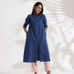trueBrowns Blue Slub Kurta Set | Swadesiicart