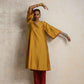 trueBrowns Gold Silk Kurta Set | Swadesiicart