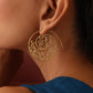 trueBrowns Brass Circular Swirl Earrings - Swadesiicart