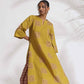trueBrowns Green Cotton Print HighSlit Kurta Set | Swadesiicart