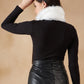 InWeave Women's Pure White Fur Neckpiece - Swadesiicart