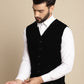 Even Apparels Men's Black Waistcoat with welt pockets | Swadesiicart
