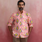 trueBrowns Men's Lime Ikat Print Cotton Shirt | Swadesiicart