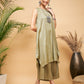 InWeave Women's Olive Lurex Short Pallazo Kurta Set - Swadesiicart