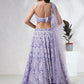 House of Panchhi Lavender Georgette Sequins And Thread Embroidery Lehenga Choli & Dupatta | Swadesiicart