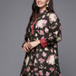 Ahalyaa Mandarin Collar Floral Print Crepe Tunic | Swadesiicart