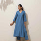 trueBrowns Blue Viscose Kurta Pant Set | Swadesiicart