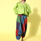 InWeave Women's Green Top With Multi Clr Harem Set - Swadesiicart