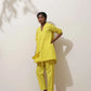 trueBrowns Lime Cotton Linen Co-Ord Set - Swadesiicart