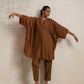 trueBrowns Brown Silk Co-ord Set - Swadesiicart