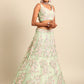 House of Panchhi Lime Green Net Sequins with heavy Zarkan embroidery Lehenga choli & Dupatta | Swadesiicart
