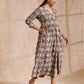 trueBrowns Clay Dabu Overall Print Cotton Wrap Dress | Relove | Swadesiicart