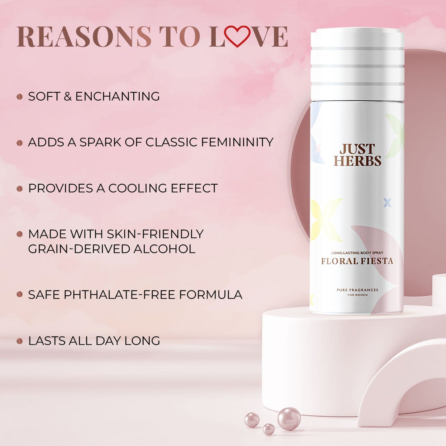 Long Lasting Floral Fiesta Deodorant Body Spray For Women