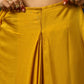 trueBrowns Mustard Muslin Silk Ready to Wear Saree | Swadesiicart