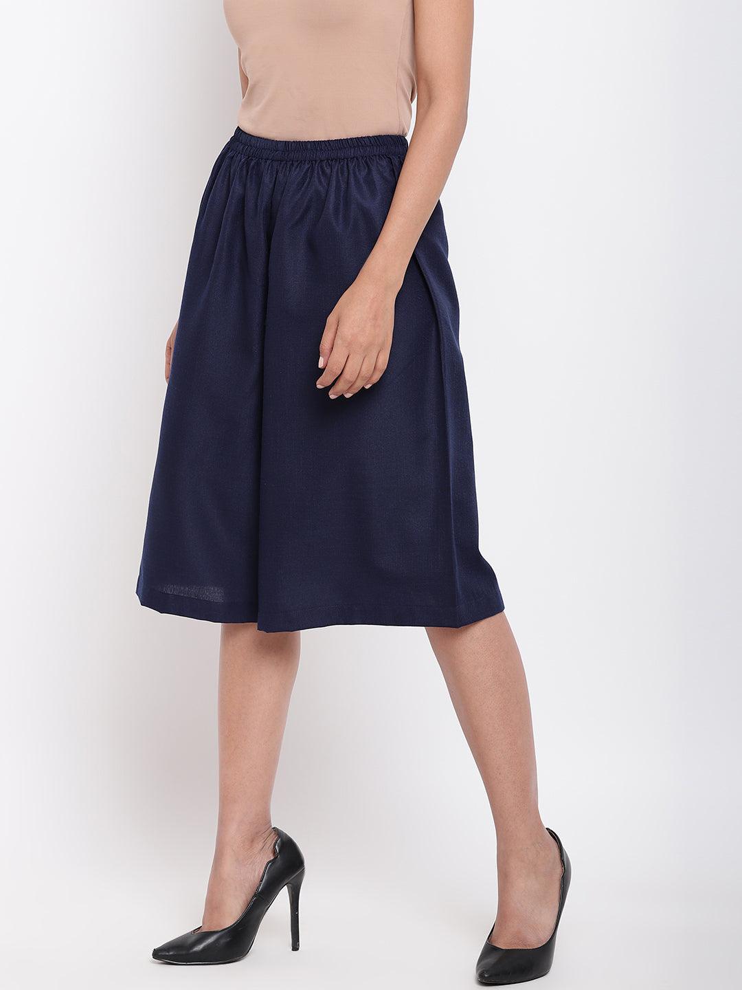 trueBrowns Linen Cotton Blue Pant | Swadesiicart