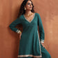 trueBrowns Green Cotton Sharara Set | Swadesiicart