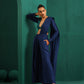trueBrowns Blue Silk Palazzo Stitched Saree | Swadesiicart