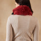 InWeave Women's Bright Rust Fur Neckpiece - Swadesiicart