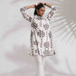 trueBrowns White Cotton Stripe Print Kurta Co-ord Set - Swadesiicart