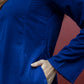trueBrowns Blue Solid Velvet Co-Ord Set - Swadesiicart