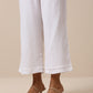 trueBrowns Cotton White Weave Pant | Swadesiicart