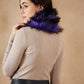 InWeave Women's Purple Black Faux Fur Neck Warmer - Swadesiicart