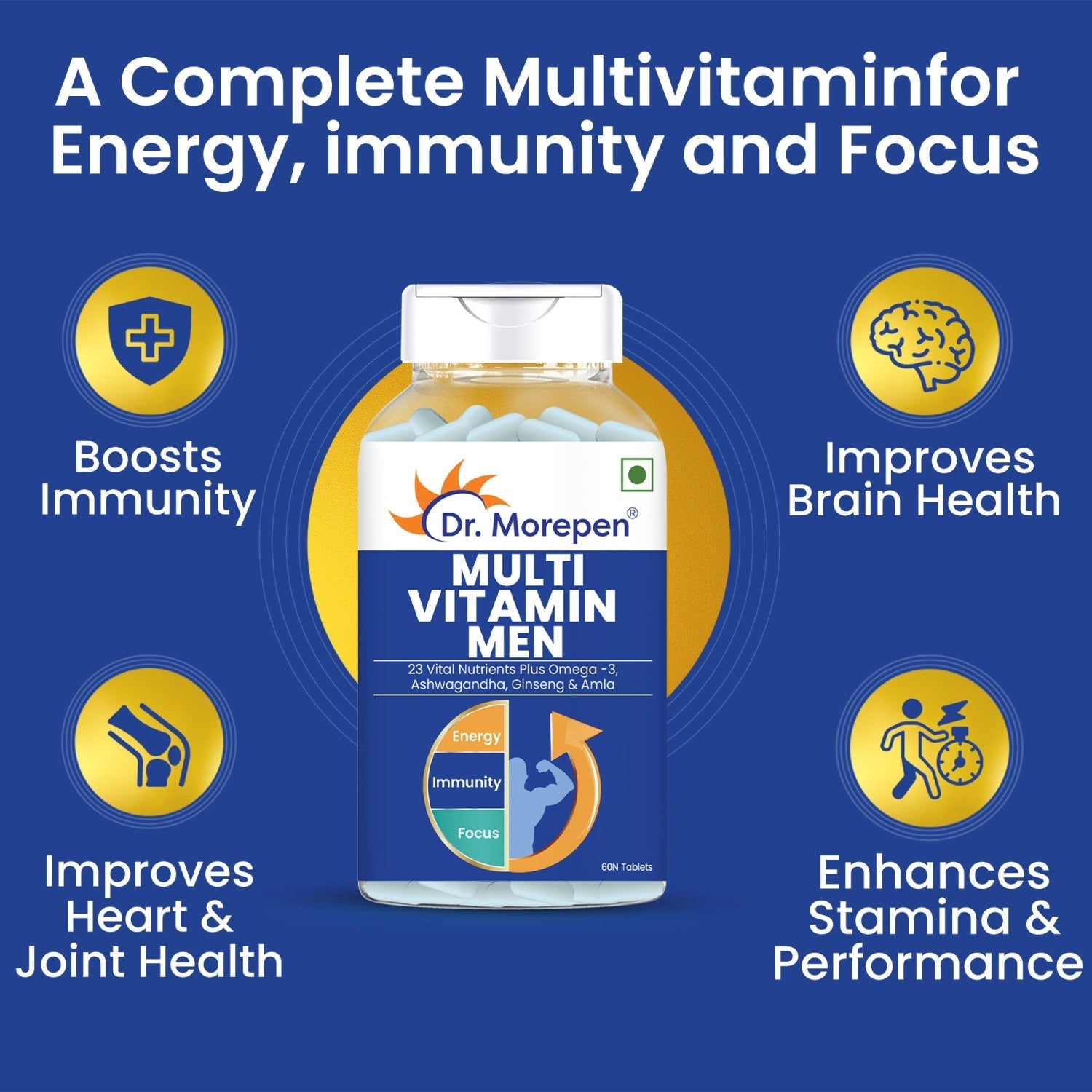 Dr Morpen Gokshura And Multivitamin Men- Improves Desire And Drive/Boost Immunity | Swadesiicart