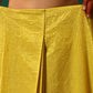 trueBrowns Lime Cotton Gold Lurex Striped Ready to Wear Saree | Swadesiicart