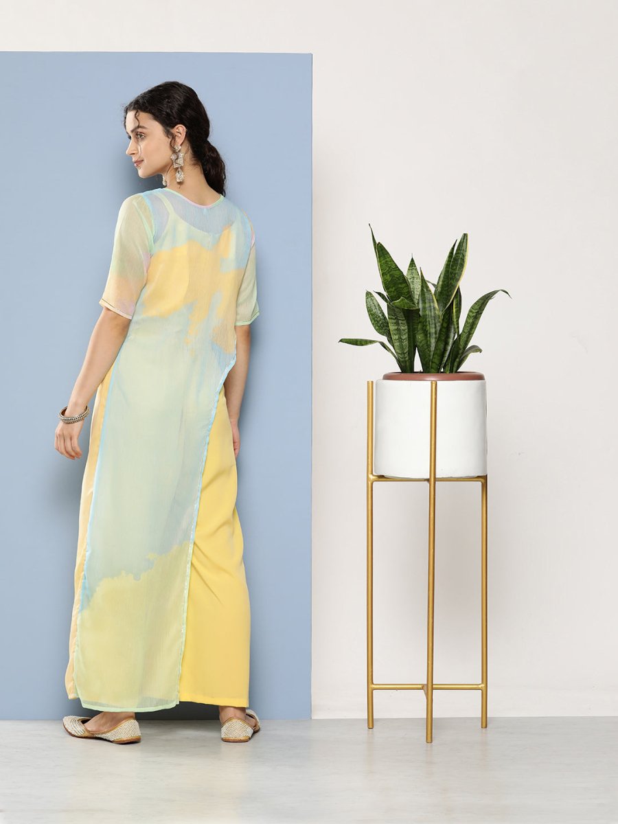 Ahalyaa Printed Waist Tie-Ups Basic Jumpsuit | Swadesiicart