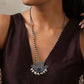trueBrowns Silver Tone Blue Stone Pendant Chain | Swadesiicart