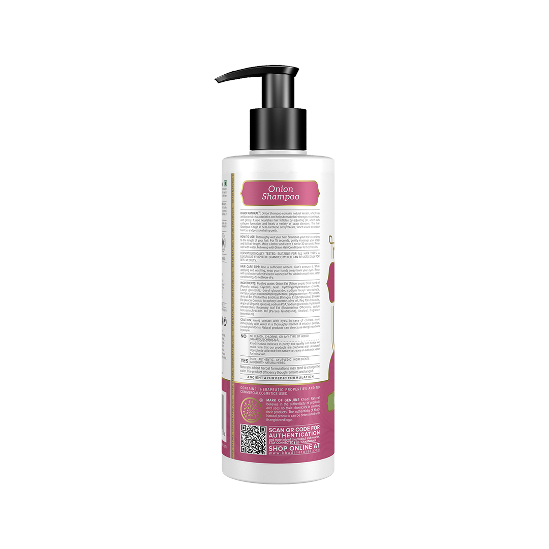 Khadi Natural Onion Shampoo For Hair Fall Control SLS & Paraben Free – 650ml