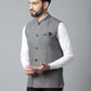 Even Apparels Men's Grey Pure Wool Nehru Jacket | Swadesiicart