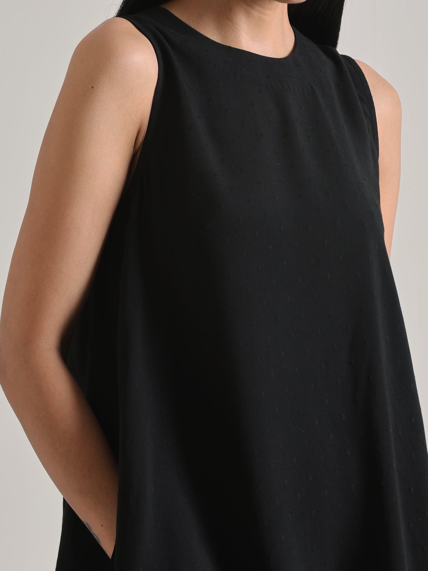 trueBrowns Black Sleeveless Co-Ord Set - Swadesiicart