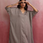 trueBrowns Grey Modal Kimono Kurta Set | Swadesiicart