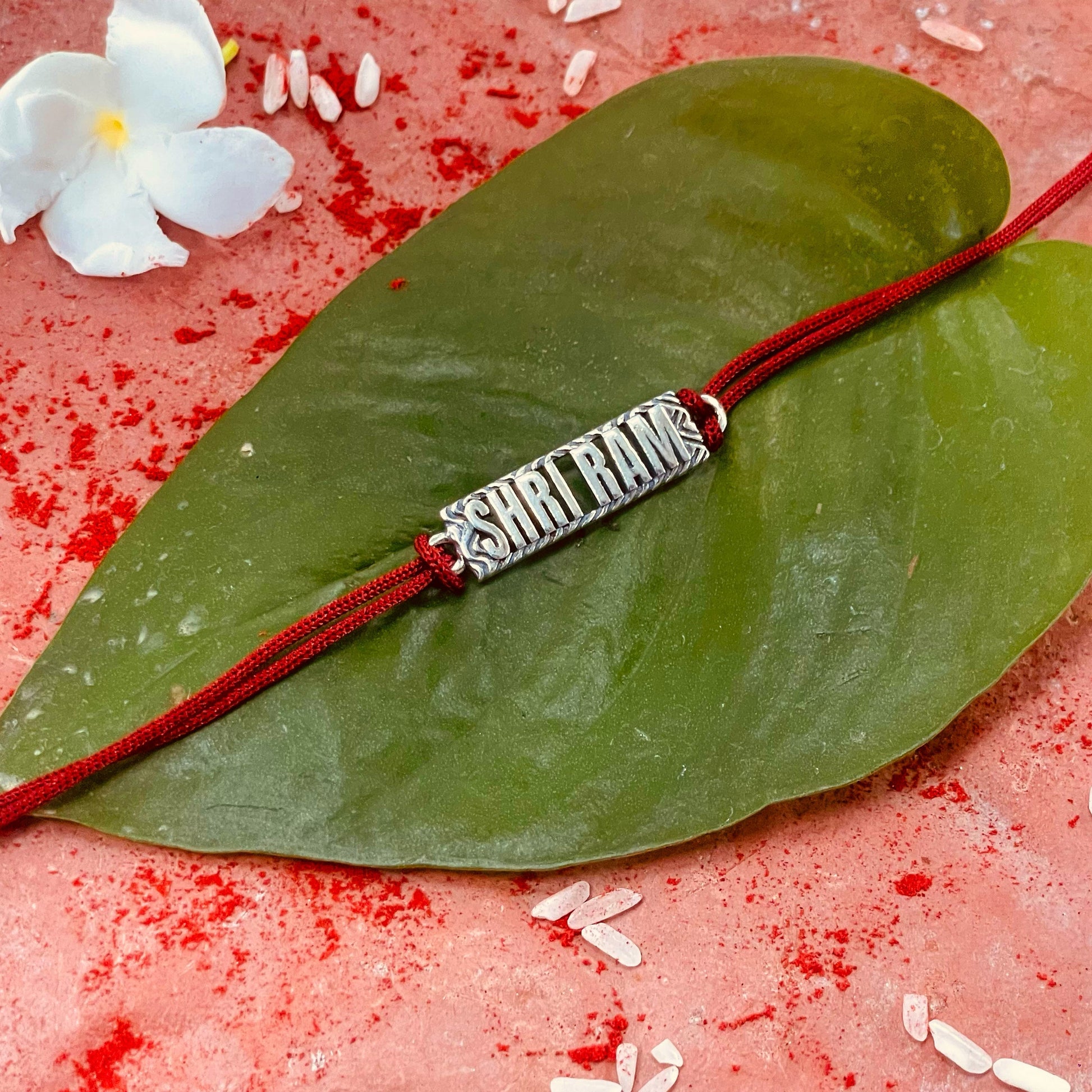 trueBrowns 925 Sterling Silver Shri Ram Thread Rakhi | Swadesiicart