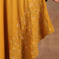 trueBrowns Mustard Velvet Embroidered Shawl | Swadesiicart