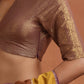 trueBrowns Brown Gold Metallic Blouse | Swadesiicart
