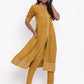 trueBrowns Pure Cotton Gota Slit Kurta Set | Relove | Swadesiicart
