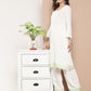 InWeave Women's Cream Straight Kurta Set W Green White Print Organza Dupatta - Swadesiicart