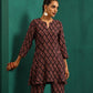 trueBrowns Black Diamond Muslin Silk Printed Relaxed Co-ord Set - Swadesiicart