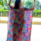 Noroke Sustainable fabric | Bemberg Abstract Printed Shirt Style Kaftan | Swadesiicart